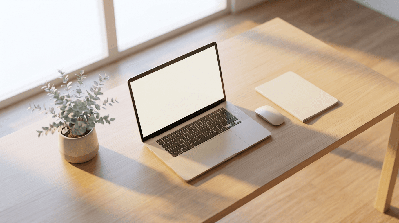 Mobile-friendly website displayed on laptop screen