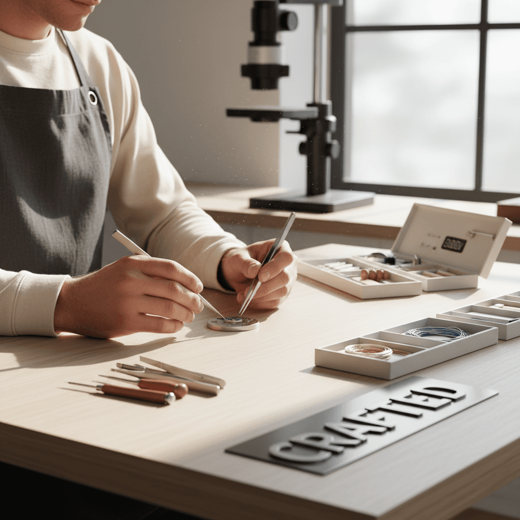 Service professional focused on job while AI receptionist handles calls